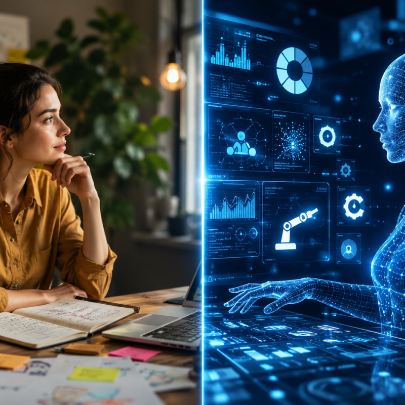 Humano frente a inteligencia artificial en una estrategia de marketing digital